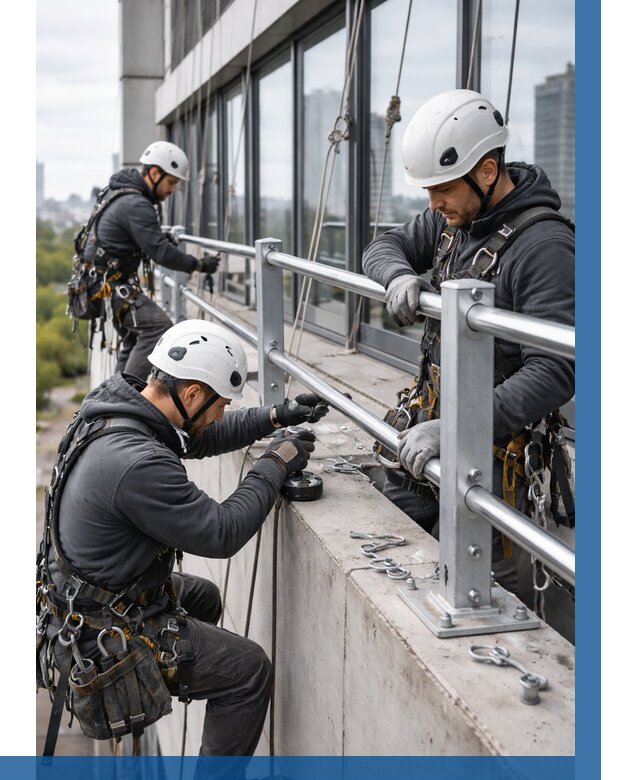 Монтаж ограждений на высоте в Краснодаре, от 1238 р. | ВЫСОТНИК-Ксд