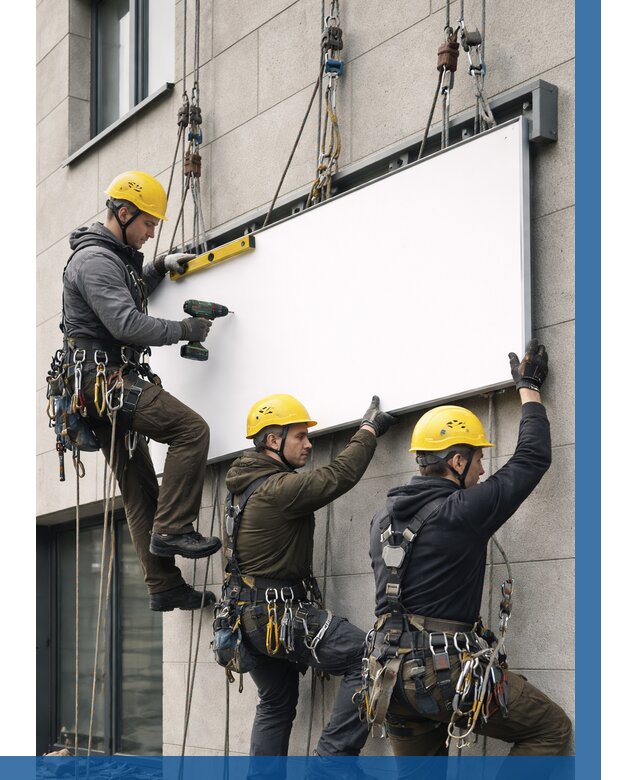 Монтаж рекламной вывески в Краснодаре от 8255 р. | ВЫСОТНИК-Ксд