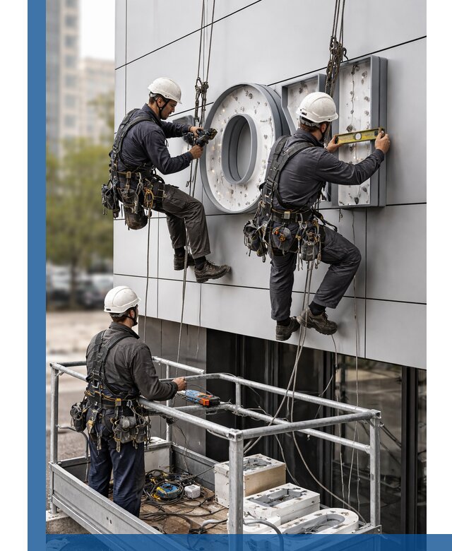 Профессиональный монтаж световых букв в Краснодаре под ключ