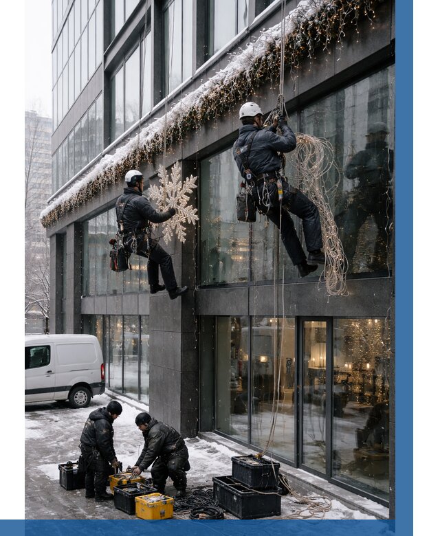 Демонтаж новогоднего оформления в Краснодаре от 5675 р. | ВЫСОТНИК-Ксд