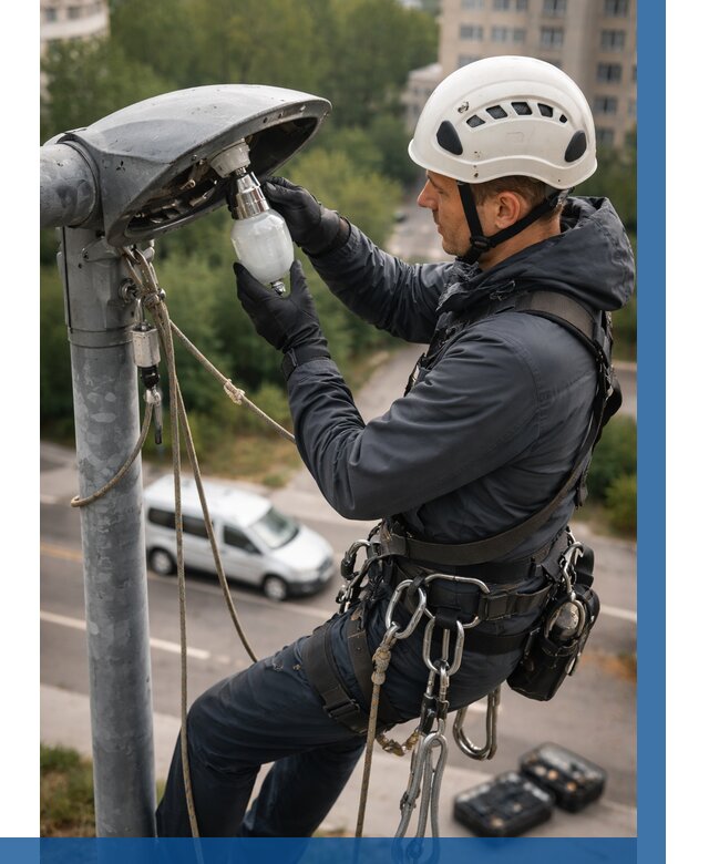 Замена ламп на высоте в Краснодаре от 2580 р. | ВЫСОТНИК-Ксд