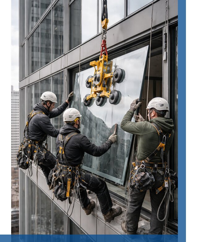 Фасадное остекление зданий под ключ в Краснодаре от 10319 р. | ВЫСОТНИК-Ксд