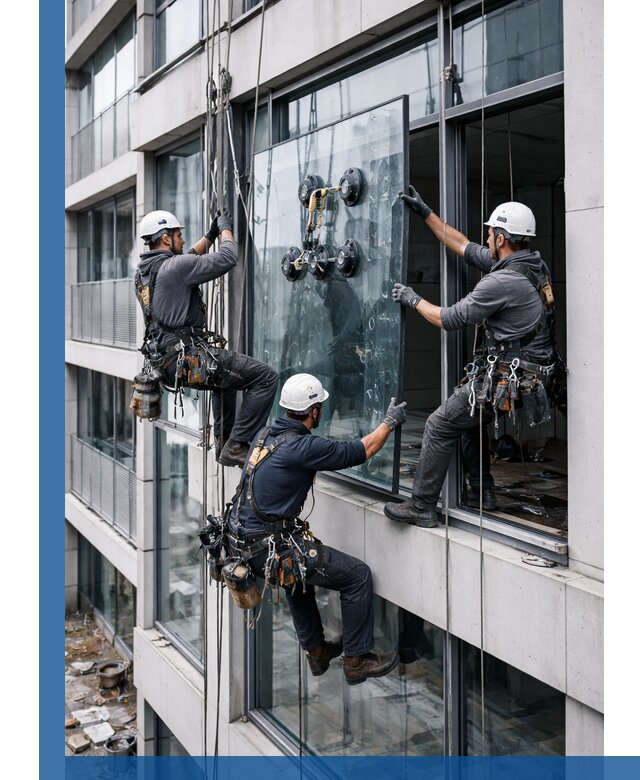 Фасадное остекление и монтаж витражей зданий в Краснодаре под ключ