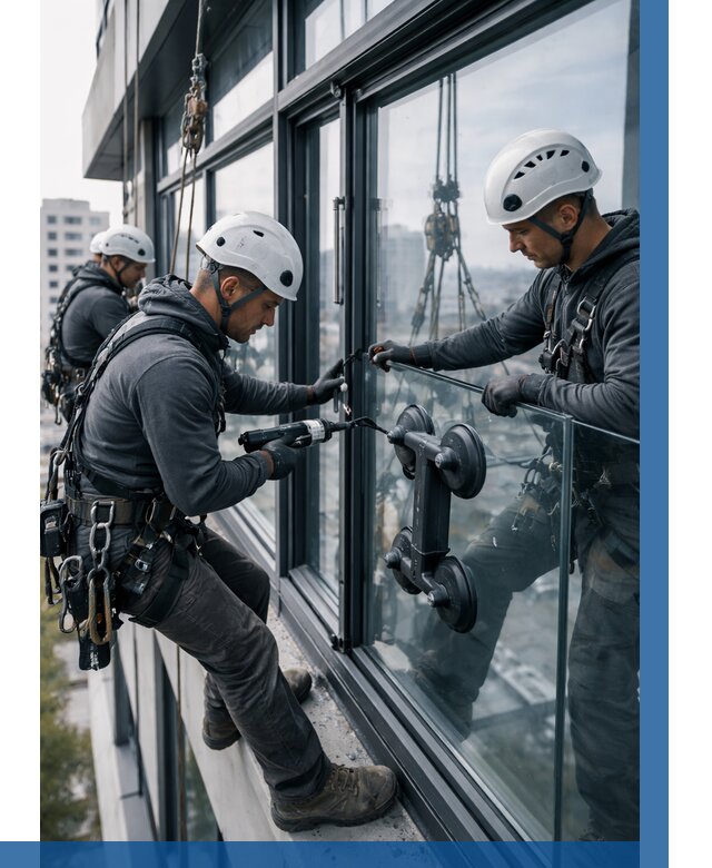 Витражное остекление зданий в Краснодаре от 3612 р. | ВЫСОТНИК-Ксд