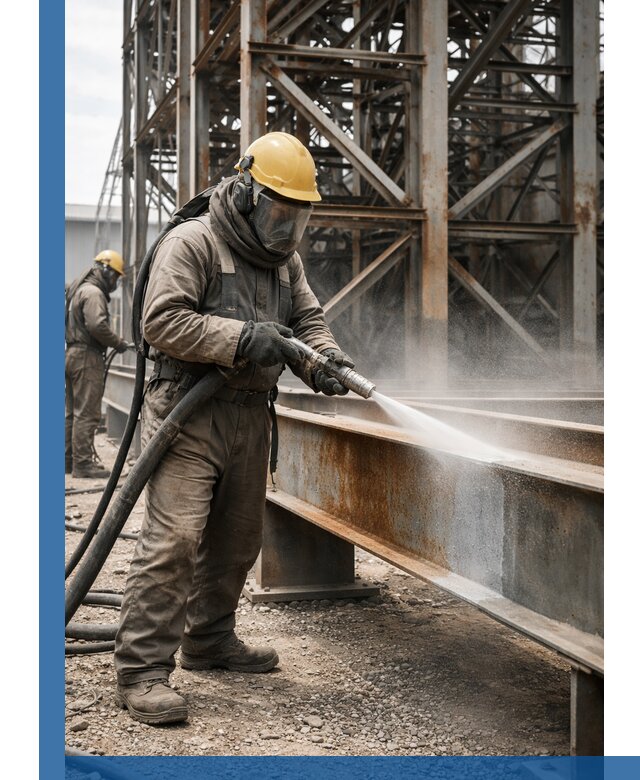 Пескоструйная очистка металлоконструкций в Краснодаре промышленная