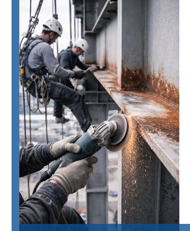 Зачистка металла от ржавчины и подготовка поверхностей в Краснодаре