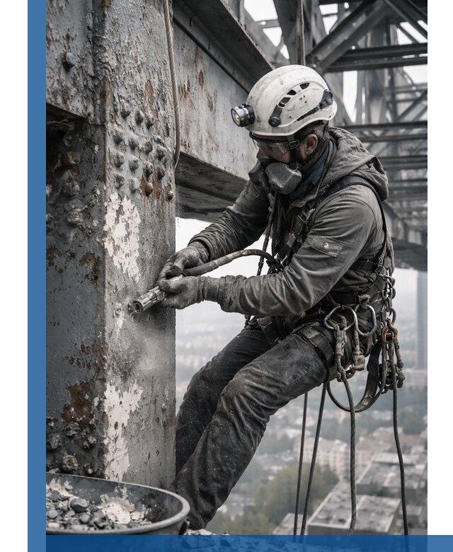 Удаление старой краски с металлических конструкций в Краснодаре