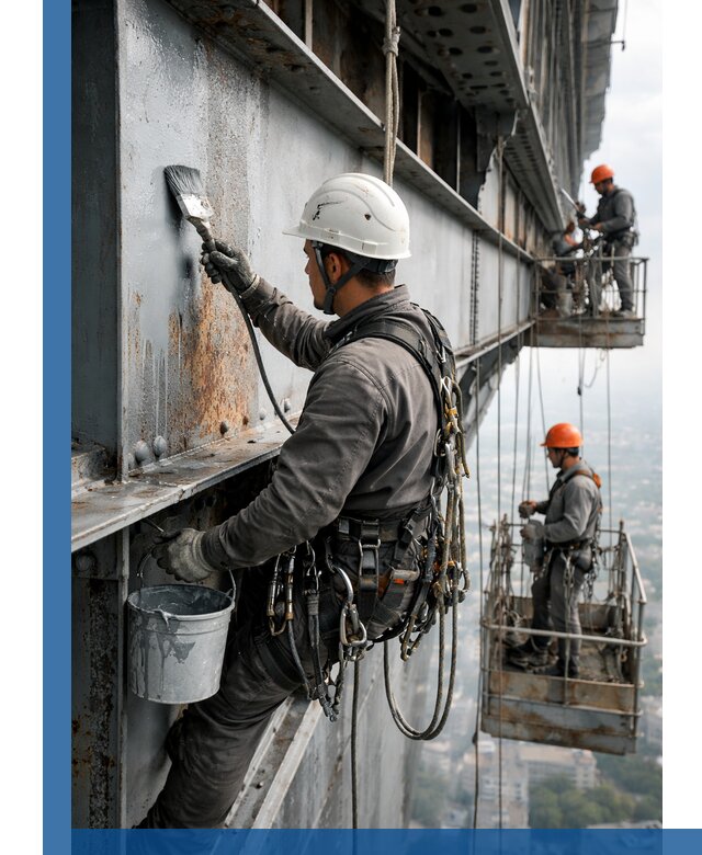 Покраска металлоконструкций на высоте в Краснодаре профессионально