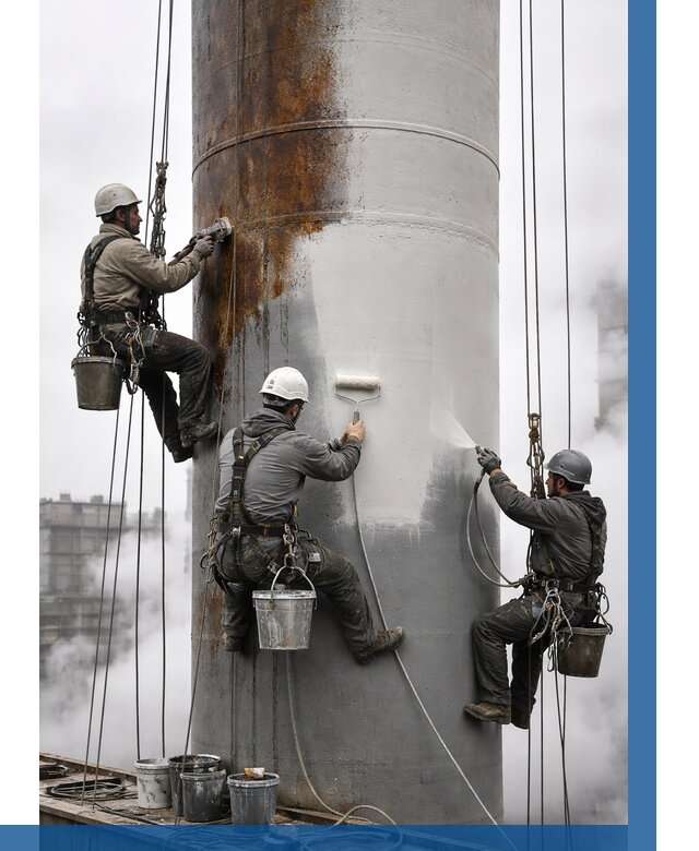 Покраска дымовых труб в Краснодаре от 8771 р. | ВЫСОТНИК-Ксд