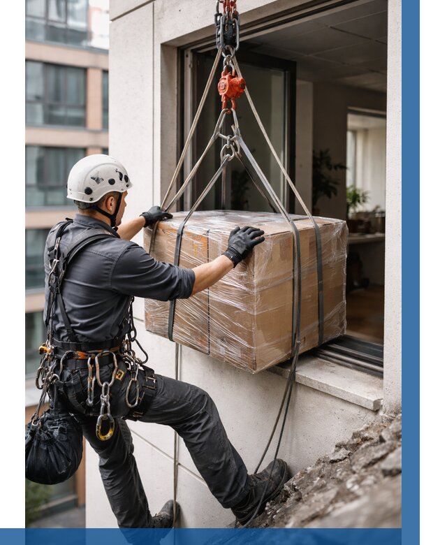 Подъем груза через окно в Краснодаре от 4644 р. | ВЫСОТНИК-Ксд