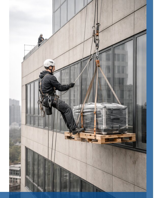 Спуск груза по фасаду в Краснодаре от 3612 р. | ВЫСОТНИК-Ксд