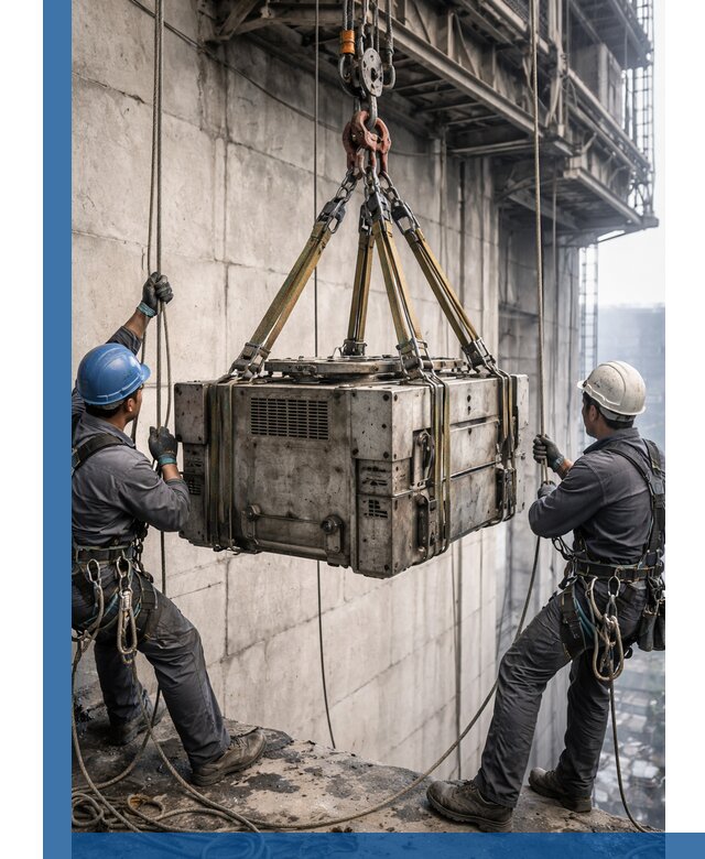 Такелажные работы на высоте, подъем и монтаж грузов в Краснодаре