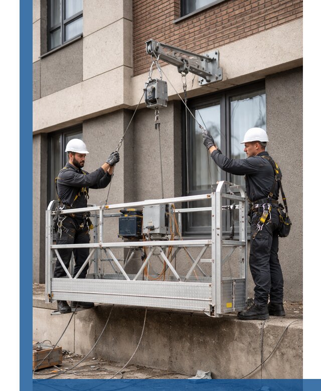 Монтаж и подъем фасадной люльки в Краснодаре с гарантией безопасности