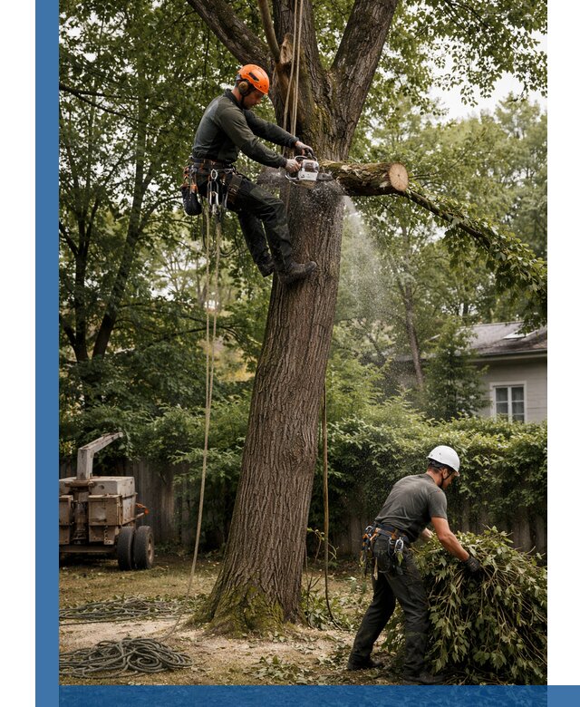 Кронирование деревьев в Краснодаре, безопасная высотная обрезка