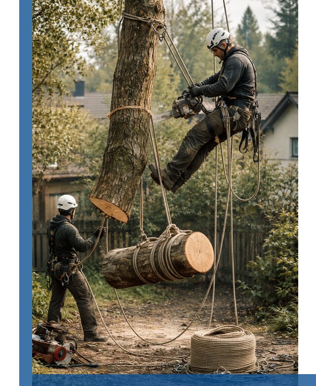 Валка деревьев частями в Краснодаре, безопасно и аккуратно