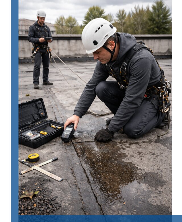 Обследование кровли на протечки и выявление дефектов в Краснодаре